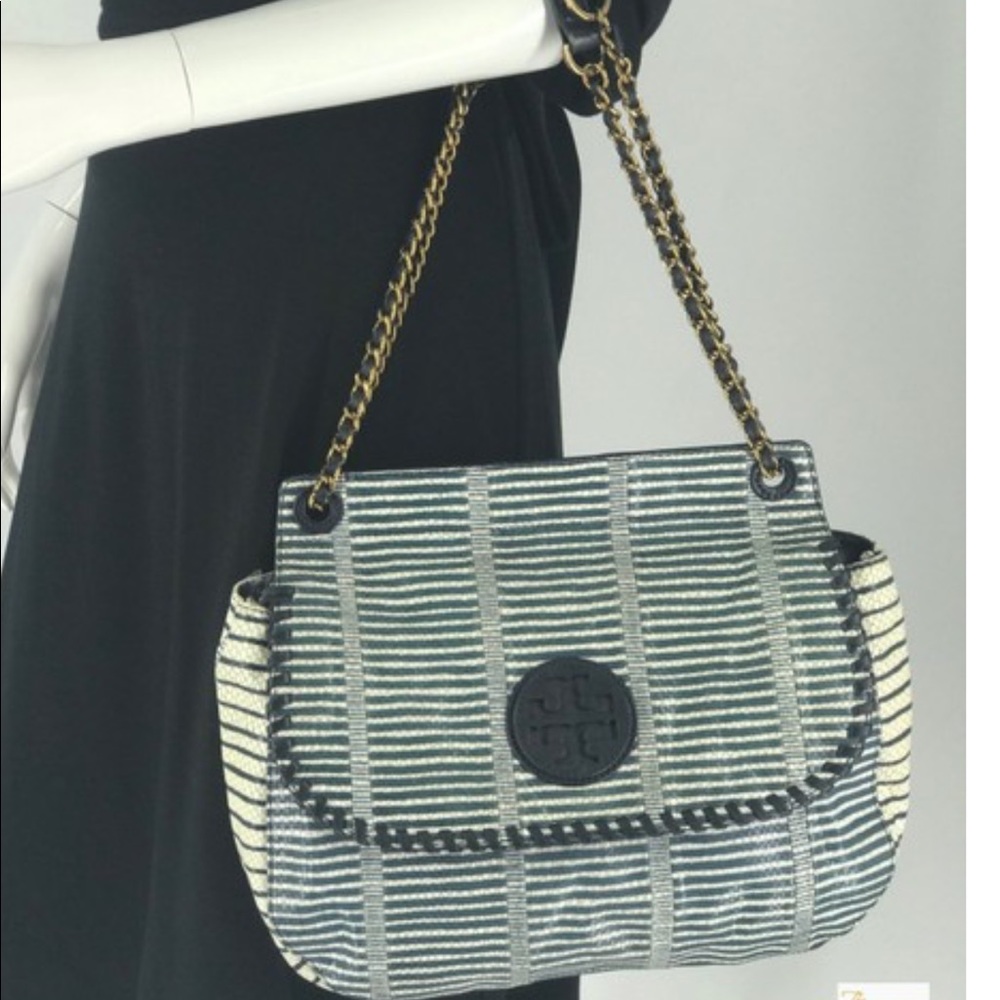 Tory Burch Marion Embossed Python Leather Bag - Picture 10 of 11